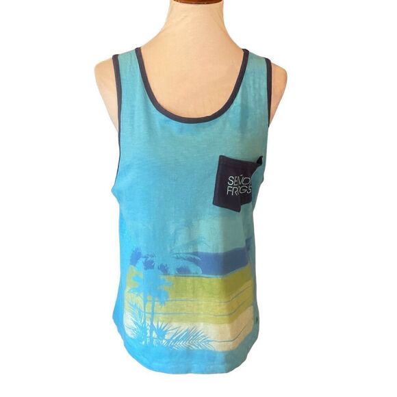 Senor Frog Sleeveless Turquoise Tank Top Size - Picture 2 of 12